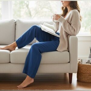 💙 Company Ellen Tracy 100% Linen Pull-On Pants – Size S (Admiral Blue)💙